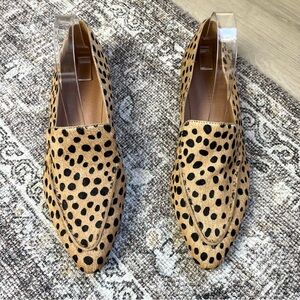 Madewell The Frances Skimmer Loafer Dotted‎ Calf Hair Animal Print Size 8 Preppy